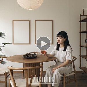 Video mockup with animation, 2 frame mockup, video frame mockup, print frame mockup, digital art mockup, print mockup at home interior