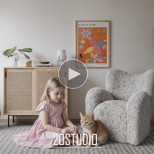 Video mockup with animation, 1 frame mockup, video frame mockup, print frame mockup, digital art mockup, print mockup at home interior
