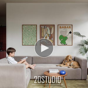 Video mockup with animation, 3 frame mockup, video frame mockup, print frame mockup, digital art mockup, print mockup at home interior