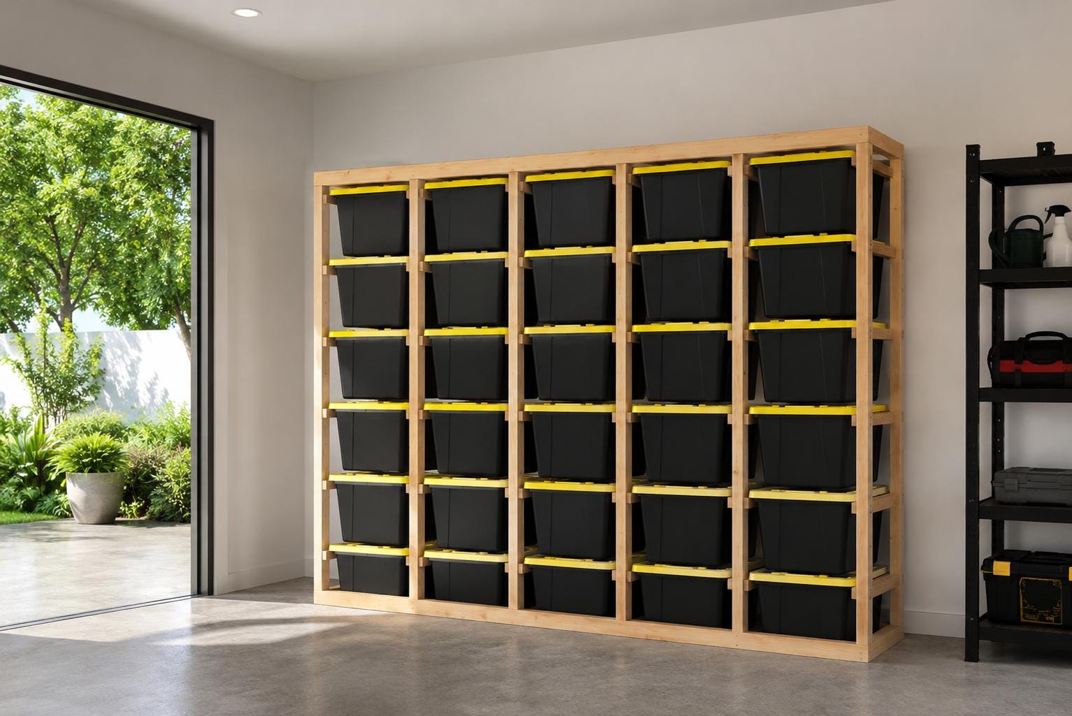 Giant Storage Rack Large Storage Rack DIY Plans – Heavy Duty Tote Storage Shelf PDF ...