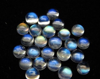 AAAA 7x9 mm Oval Rose cut Cabochon Gorgeous Rainbow Moonstone Super Sparkle 23 pcs