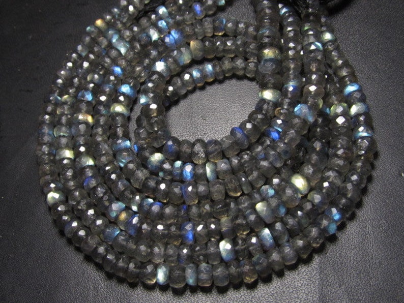 10x14 inches AAA High Quality Gorgeous Full Flashy Fire Labradorite Super Sparle Micro Faceted Rondell Beads size 4.5-5 mm approx