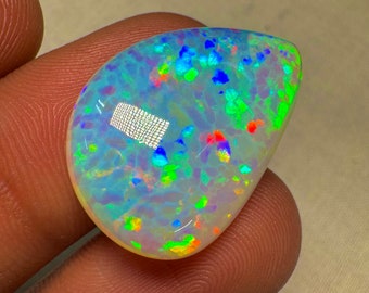 OPAL Welo Ethiopian - Rare Unique Pcs Best Quality -  Full Flash Galaxy Pin Fire - Fancy  Shape Cabochon  Size - 17.5x24 mm Height-7