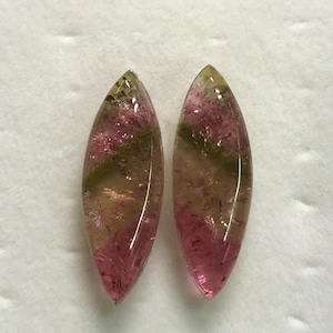TOURMALINE Perfect Matched Pair So beautiful Natural Pink Bio Color From Brazil Nice Transparent perfect For Jewellery size 9x26 mm image 6