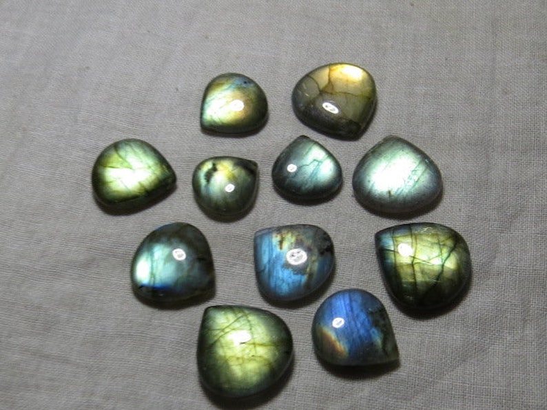 14-19 mm Smooth Polished Heart shape Briolletes so  Gorgeous Multy Fire Huge size AAA 11 pcs DRILLED Labradorite High Quality