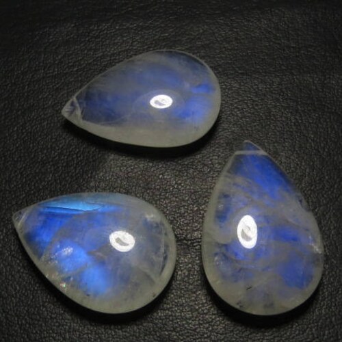 AAA - High shops Quality Rainbow Moonstone Smooth Pear Briolett Focal - Full Flashy Blue Fire Huge Size - 19x28 - 20x31 mm Drilled