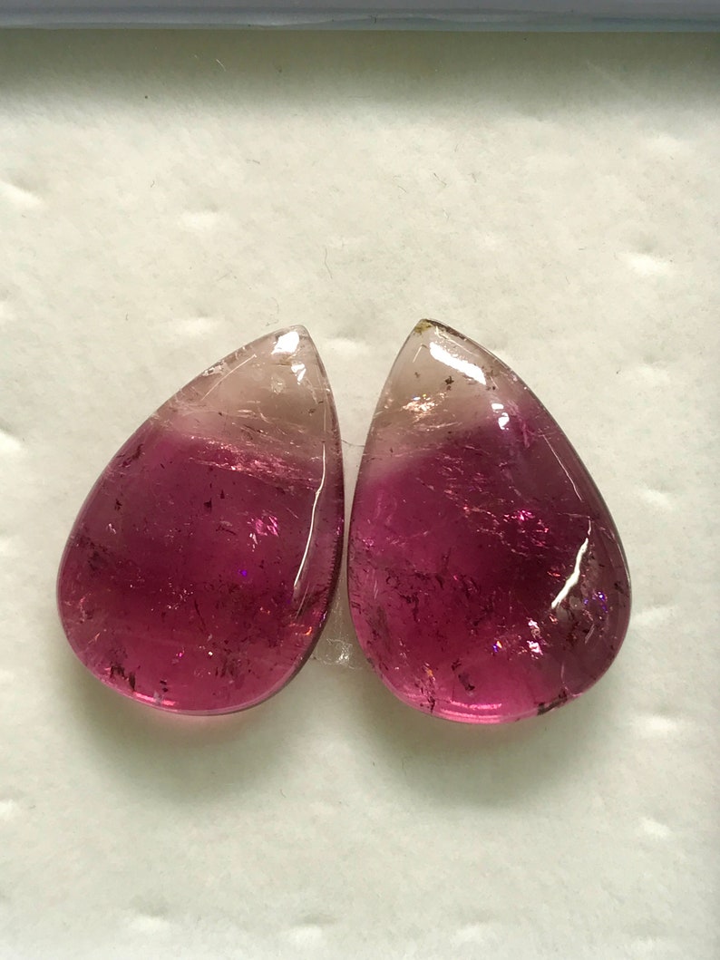 TOURMALINE Perfect Matched Pair So beautiful Natural Pink Color From Brazil Nice Transparent perfect For Jewellery size 15x22 mm image 5