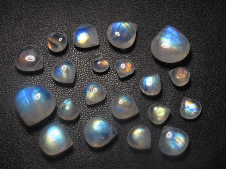 925 Sterling Silver,Rainbow Moonstone Faceted Heart Shape Pendant 6 Piece Of 15mm Approx