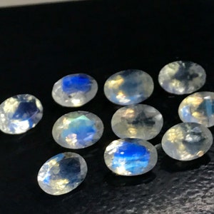 5x7 mm AAA High Quality Gorgeous Rainbow MOONSTONE Oval Cut Squar Stone Super Sparkle Full Flashy Fire Every pcs 10 pcs image 7