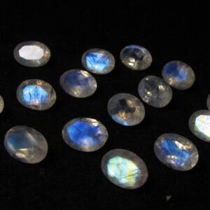 5x7 mm AAA High Quality Gorgeous Rainbow MOONSTONE Oval Cut Squar Stone Super Sparkle Full Flashy Fire Every pcs 10 pcs image 2