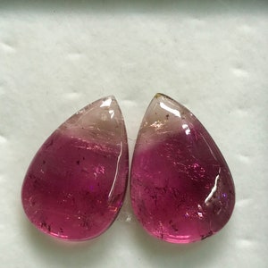 TOURMALINE Perfect Matched Pair So beautiful Natural Pink Color From Brazil Nice Transparent perfect For Jewellery size 15x22 mm image 8