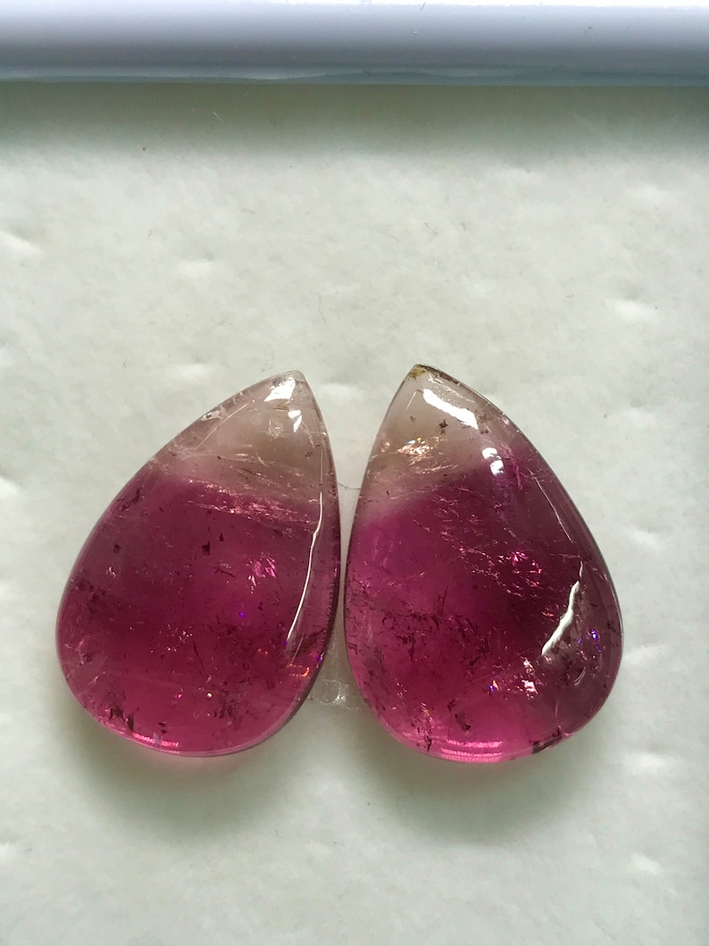 TOURMALINE Perfect Matched Pair So beautiful Natural Pink Color From Brazil Nice Transparent perfect For Jewellery size 15x22 mm image 8