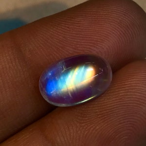 Rainbow Moonstone Unbelievable Awesome Top Grade High Quality Amazing Flash Fire Eye Clean Rare collection pcs - Size 8x12.5 mm
