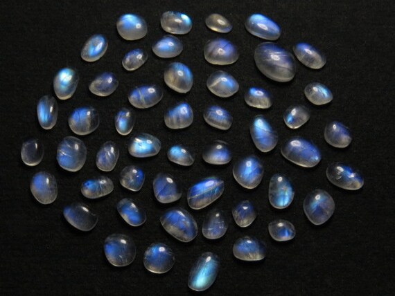 Arc-en-pierre Arc-en-pierre Arc-en-pierre de lune - AAA - haute qualité lisse poli tranches magnifique arc en ciel feu taille - 4.5x6 - 8x11.5 mm - 51 pcs 504332 Arc-en-pierre Arc-en-pierre Arc-en-pierre de lune - AAA - haute qualité lisse poli tranches magnifique arc en ciel feu taille - 4.5x6 - 8x11.5 mm - 51 pcs 504332