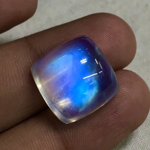 Rainbow Moonstone Unbelievable Awesome Top Grade High Quality Amazing Flash Fire Eye Clean Rare collection pcs - Size 16x16 mm
