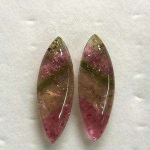 TOURMALINE Perfect Matched Pair So beautiful Natural Pink Bio Color From Brazil Nice Transparent perfect For Jewellery size 9x26 mm image 8