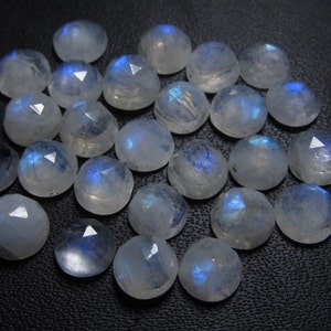 6mm 20 pcs A high Quality Rainbow Moonstone Super Sparkle Rose Cut Faceted Round Each Pcs Full Flashy Gorgeous Fire image 4