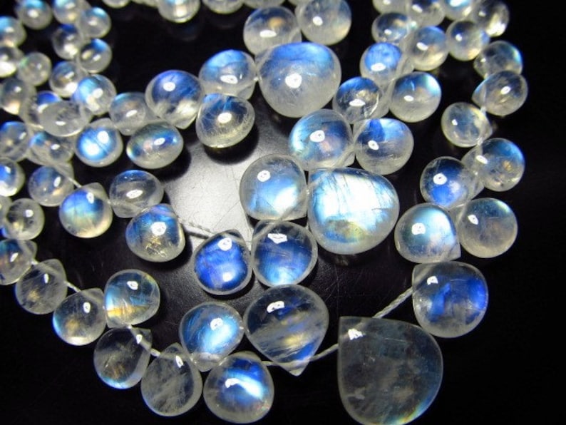 AA-high quality RAINBOW MOONSTONE so gorgeous full flashy fire super sparkle faceted Heart briolett size 10-5 mm 20 pcs