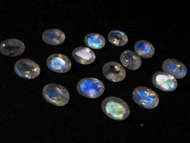 5x7 mm AAA High Quality Gorgeous Rainbow MOONSTONE Oval Cut Squar Stone Super Sparkle Full Flashy Fire Every pcs 10 pcs image 6