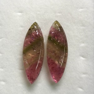 TOURMALINE Perfect Matched Pair So beautiful Natural Pink Bio Color From Brazil Nice Transparent perfect For Jewellery size 9x26 mm image 4