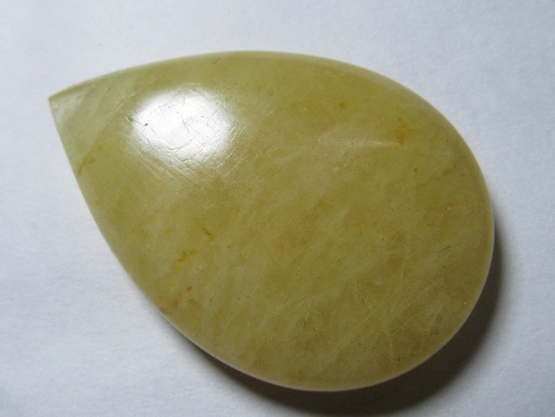 Gorgeous Nice Deep Yellow Colour Smooth Pear Briolett Focal Drilled 29x42 mm Huge Size Natural Aquamarine
