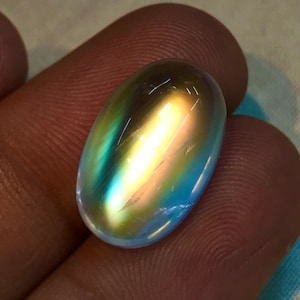 Rainbow Moonstone - AAAAAAA-  Grade High Quality Amazing Flash Fire Eye Clean Rare Quality pcs - Size - 11x17.5 mm