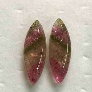TOURMALINE Perfect Matched Pair So beautiful Natural Pink Bio Color From Brazil Nice Transparent perfect For Jewellery size 9x26 mm image 7