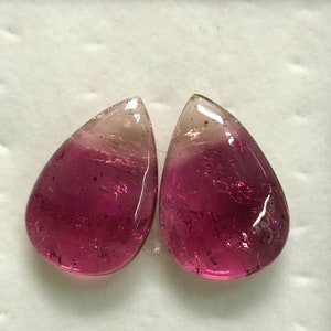 TOURMALINE Perfect Matched Pair So beautiful Natural Pink Color From Brazil Nice Transparent perfect For Jewellery size 15x22 mm image 7