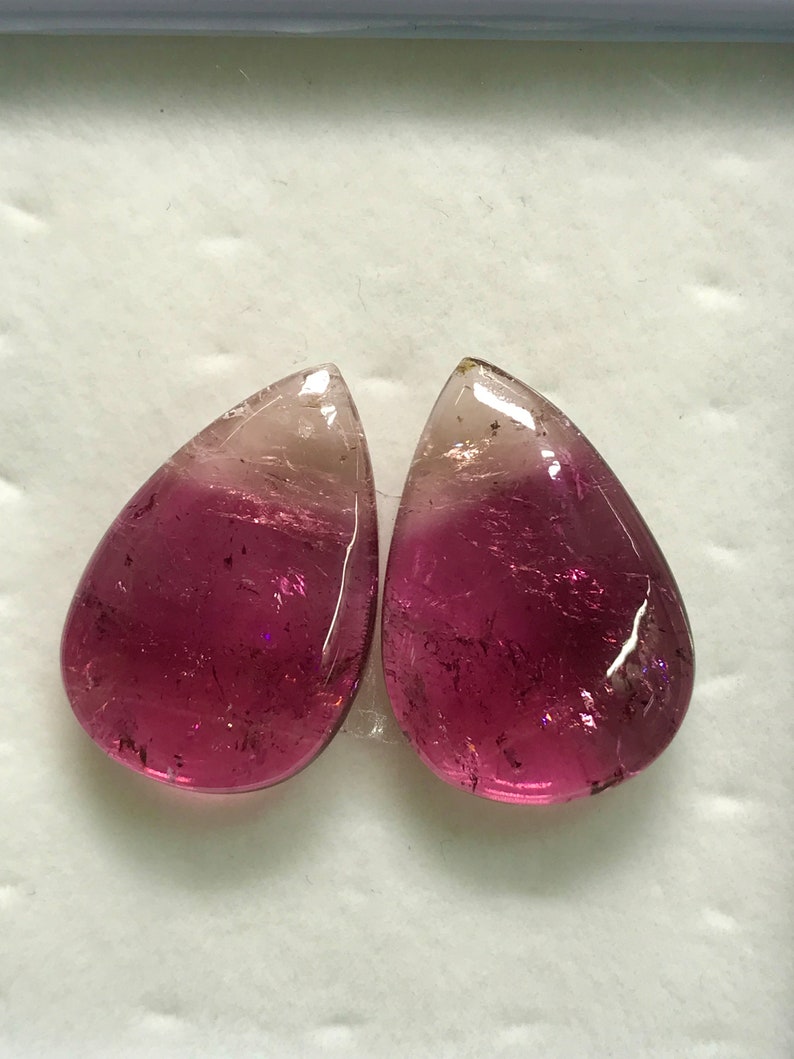 TOURMALINE Perfect Matched Pair So beautiful Natural Pink Color From Brazil Nice Transparent perfect For Jewellery size 15x22 mm image 7