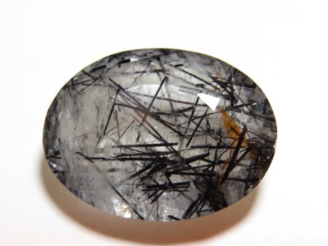 BLACK RUTILATED Quartz Excellent High Quality Rare Faceted Etsy