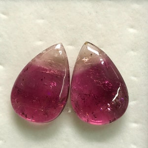 TOURMALINE Perfect Matched Pair So beautiful Natural Pink Color From Brazil Nice Transparent perfect For Jewellery size 15x22 mm image 6