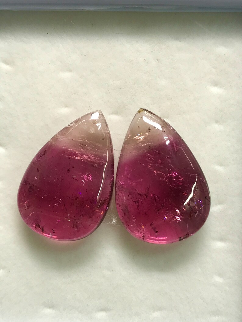 TOURMALINE Perfect Matched Pair So beautiful Natural Pink Color From Brazil Nice Transparent perfect For Jewellery size 15x22 mm image 6