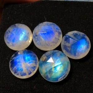 AAAAA レインボームーンストーンカボション – ラウンドジェムストーン