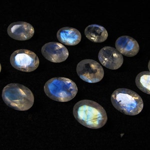 5x7 mm AAA High Quality Gorgeous Rainbow MOONSTONE Oval Cut Squar Stone Super Sparkle Full Flashy Fire Every pcs 10 pcs image 3