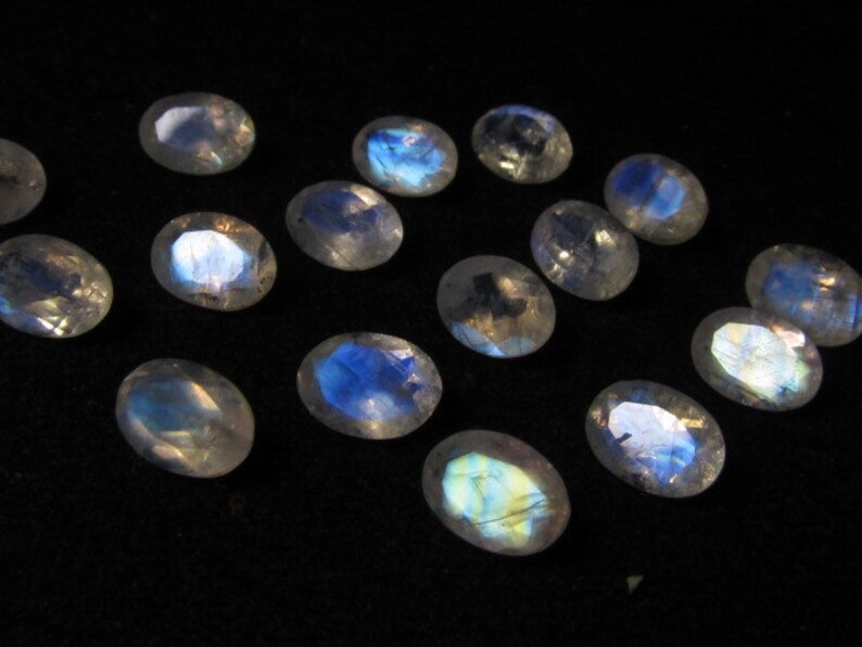 5x7 mm AAA High Quality Gorgeous Rainbow MOONSTONE Oval Cut Squar Stone Super Sparkle Full Flashy Fire Every pcs 10 pcs image 3