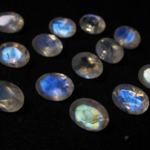 5x7 mm AAA High Quality Gorgeous Rainbow MOONSTONE Oval Cut Squar Stone Super Sparkle Full Flashy Fire Every pcs 10 pcs image 4