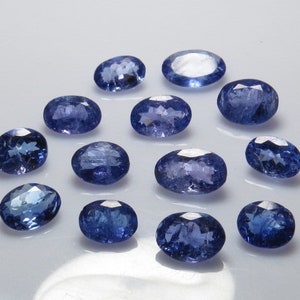 TANZANITE - So Gorgeous Blue - Fine Cut Faceted Oval shape stone wholesale Price - size - 6x8 - 8x10 mm - 13 pcs Amazing Color and Clarity
