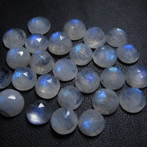 6mm 20 pcs A high Quality Rainbow Moonstone Super Sparkle Rose Cut Faceted Round Each Pcs Full Flashy Gorgeous Fire image 3