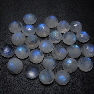 6mm 20 pcs A high Quality Rainbow Moonstone Super Sparkle Rose Cut Faceted Round Each Pcs Full Flashy Gorgeous Fire image 5