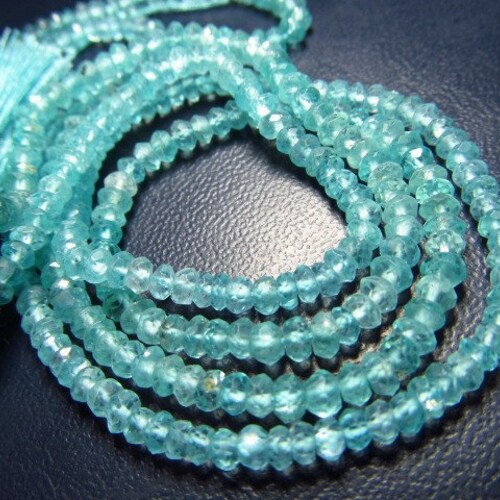 14 Inches full Strand SO Gorgeous APATITE Micro Faceted - Etsy