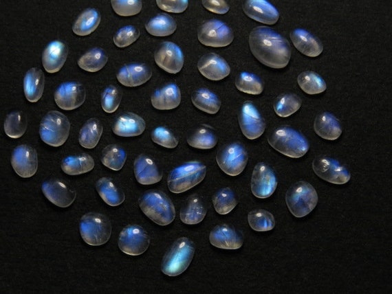 Arc-en-pierre Arc-en-pierre Arc-en-pierre de lune - AAA - haute qualité lisse poli tranches magnifique arc en ciel feu taille - 4.5x6 - 8x11.5 mm - 51 pcs 504332 Arc-en-pierre Arc-en-pierre Arc-en-pierre de lune - AAA - haute qualité lisse poli tranches magnifique arc en ciel feu taille - 4.5x6 - 8x11.5 mm - 51 pcs 504332