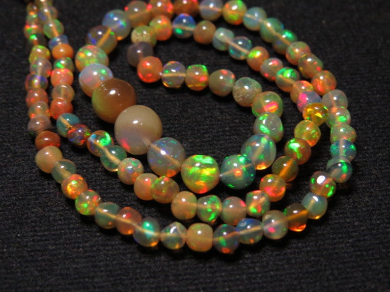 Welo Ethiopian Opal Brown 14 Inches Quality Smooth Polished - Etsy