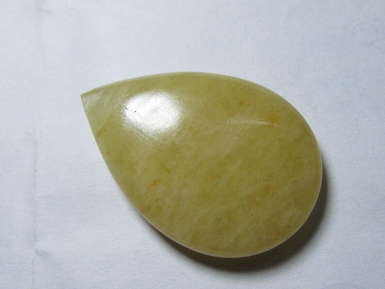 Gorgeous Nice Deep Yellow Colour Smooth Pear Briolett Focal Drilled 29x42 mm Huge Size Natural Aquamarine
