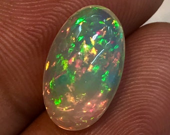 Opal Welo Ethiopian-  Amazing Galaxy Mix Red Green Blue Fire - AAAAAAAAA - High Quality Rare Quality Size - 8x13.5 mm Rare to get