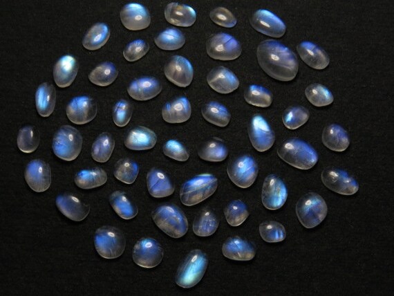 Arc-en-pierre Arc-en-pierre Arc-en-pierre de lune - AAA - haute qualité lisse poli tranches magnifique arc en ciel feu taille - 4.5x6 - 8x11.5 mm - 51 pcs 504332 Arc-en-pierre Arc-en-pierre Arc-en-pierre de lune - AAA - haute qualité lisse poli tranches magnifique arc en ciel feu taille - 4.5x6 - 8x11.5 mm - 51 pcs 504332