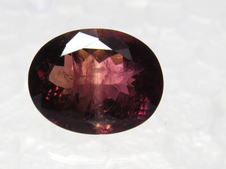 11.5x14.5 mm height 7 mm weight 8.70 cts Faceted Oval Cut stone Natural Pink Color Sparkle Nice Clear size Rubielite Pink TOURMALINE