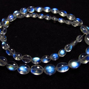 Awesome - AAAAA - High Quality So Gorgeous - Rainbow MOONSTONE - Smooth Oval Briolett Blue Fire size - 4.5x5 - 9x10.5 mm - 51 pcs