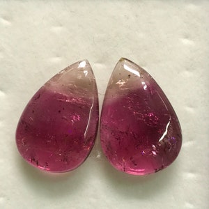 TOURMALINE Perfect Matched Pair So beautiful Natural Pink Color From Brazil Nice Transparent perfect For Jewellery size 15x22 mm image 4