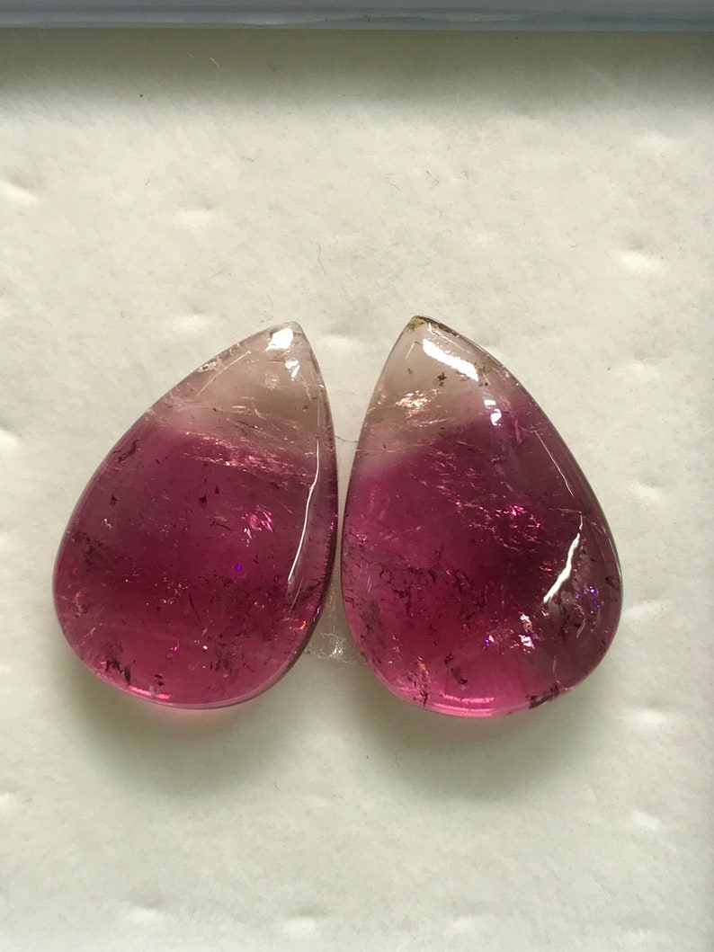 TOURMALINE Perfect Matched Pair So beautiful Natural Pink Color From Brazil Nice Transparent perfect For Jewellery size 15x22 mm image 4