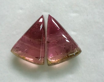 TOURMALINE - Perfect Matched Pair - So beautiful Natural Pink Color From Brazil -Nice Transparent perfect For Jewellery - size 11x15 mm